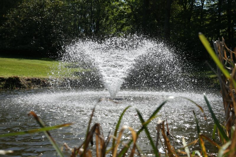 An Otterbine aerating fountain at Brickendon Grange Golf Club.